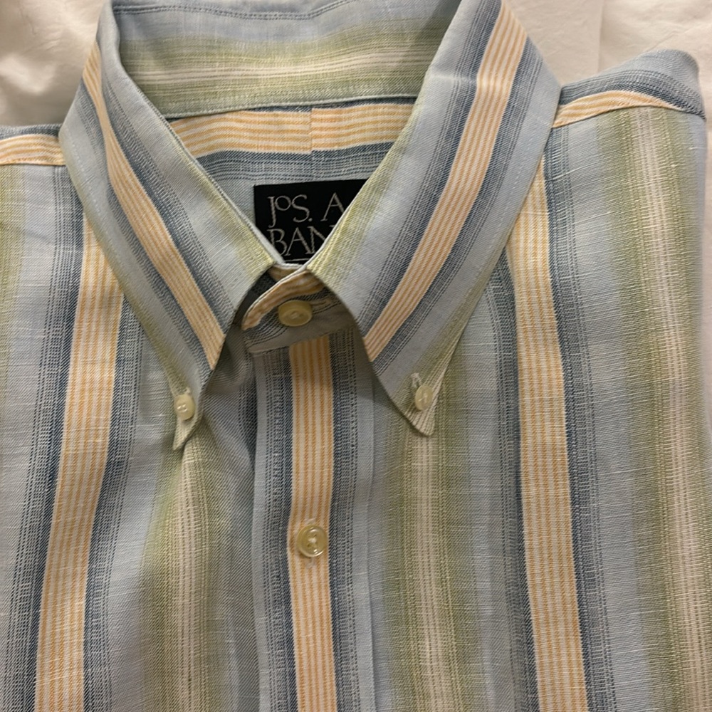 Jos A Bank 100% linen button down (L) VGUC